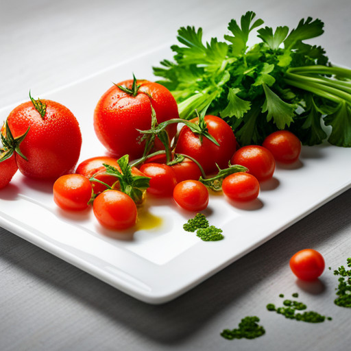 A delicious dish of Parsley and tomatoes 92901